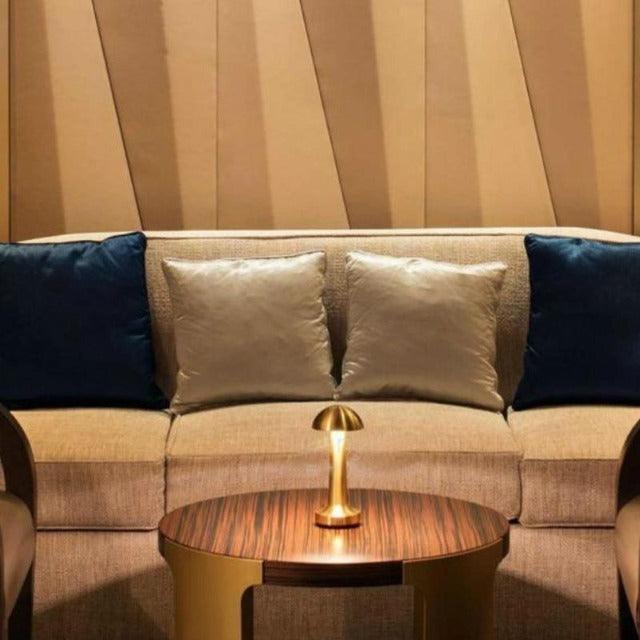 Luxe Designer LED Table Lamp Cordless Touch Sensor Night Light (Gold, Dome) - Image 15