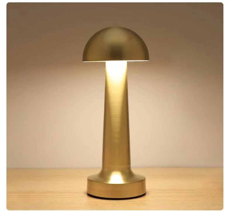 Luxe Designer LED Table Lamp Cordless Touch Sensor Night Light (Gold, Dome) - Image 16