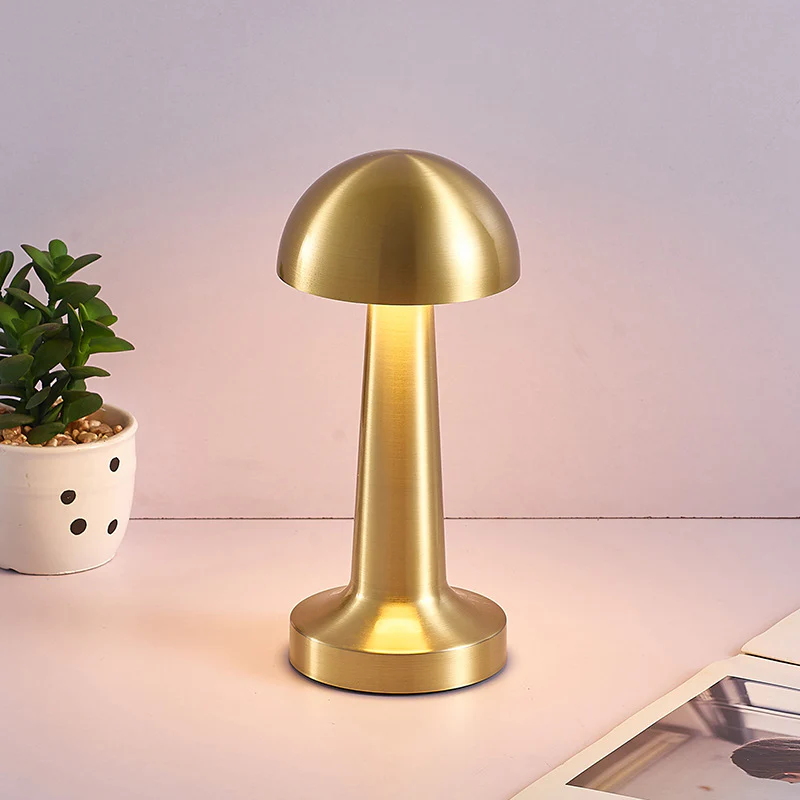 Luxe Designer LED Table Lamp Cordless Touch Sensor Night Light (Gold, Dome) - Image 18