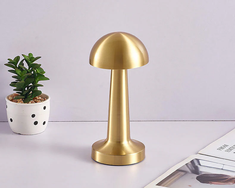 Luxe Designer LED Table Lamp Cordless Touch Sensor Night Light (Gold, Dome) - Image 19