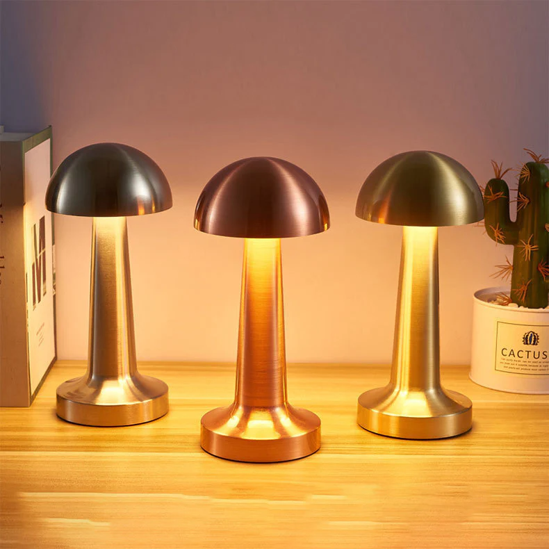 Luxe Designer LED Table Lamp Cordless Touch Sensor Night Light (Gold, Dome) - Image 21