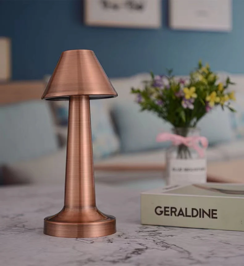 Luxe Designer LED Table Lamp Cordless Touch Sensor Night Light (Rose Gold) - Image 3