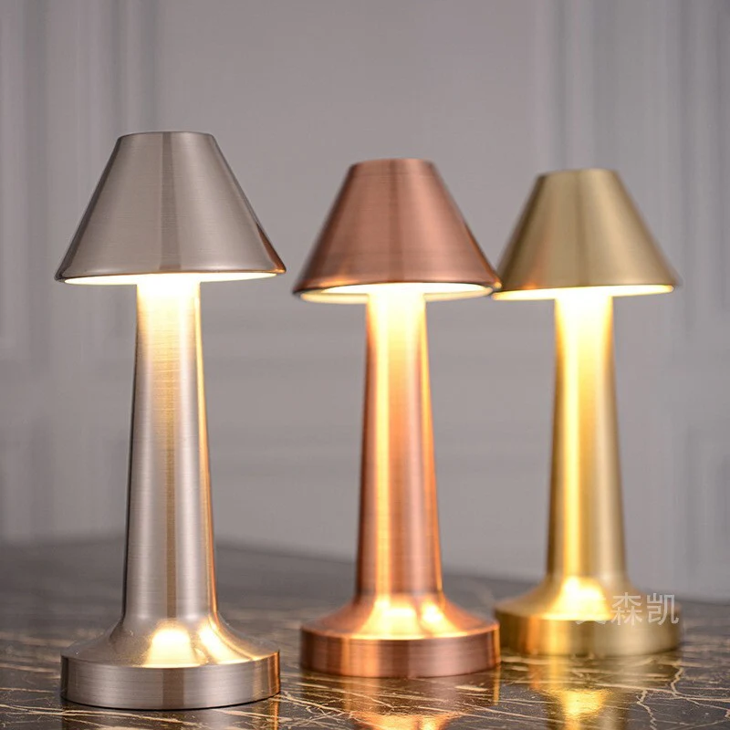 Luxe Designer LED Table Lamp Cordless Touch Sensor Night Light (Rose Gold) - Image 7