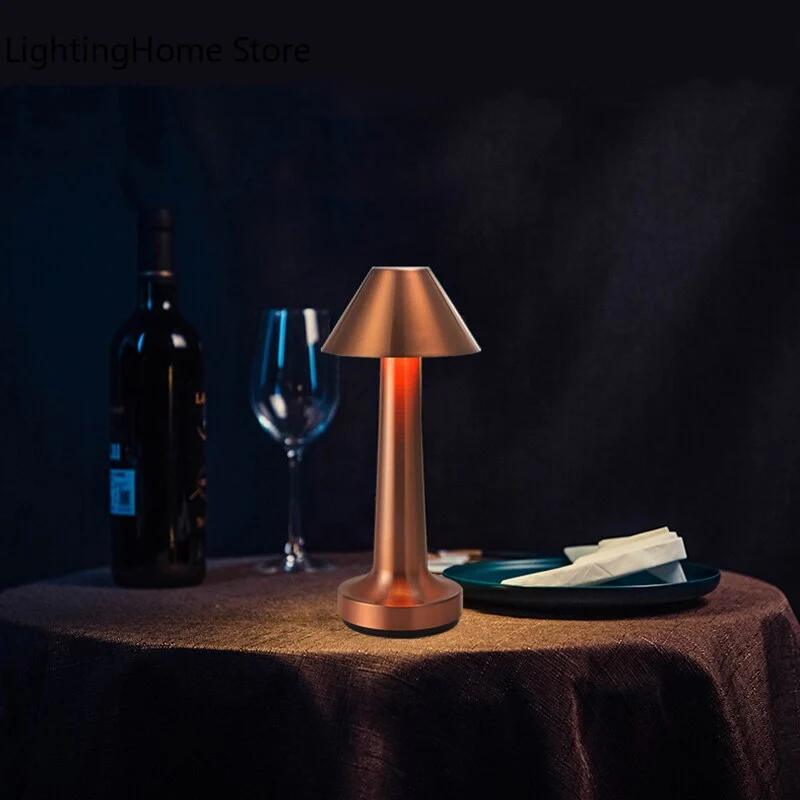 Luxe Designer LED Table Lamp Cordless Touch Sensor Night Light (Rose Gold) - Image 5