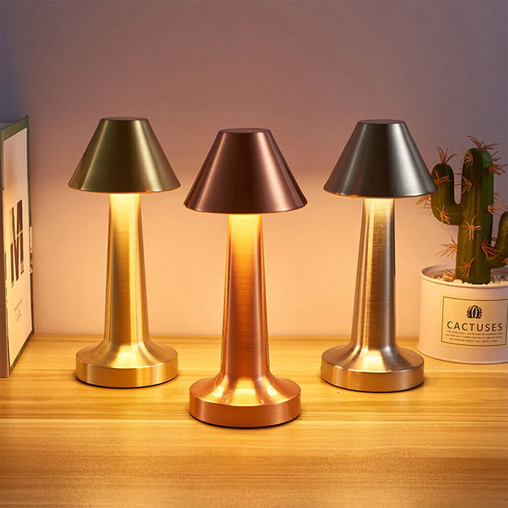 Luxe Designer LED Table Lamp Cordless Touch Sensor Night Light (Rose Gold) - Image 6