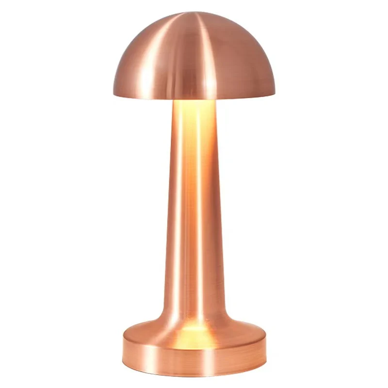 Luxe Designer LED Table Lamp Cordless Touch Sensor Night Light (Rose Gold, Dome) - Image 10