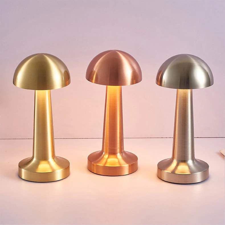 Luxe Designer LED Table Lamp Cordless Touch Sensor Night Light (Rose Gold, Dome) - Image 12