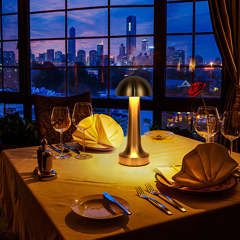 Luxe Designer LED Table Lamp Cordless Touch Sensor Night Light (Rose Gold, Dome) - Image 11