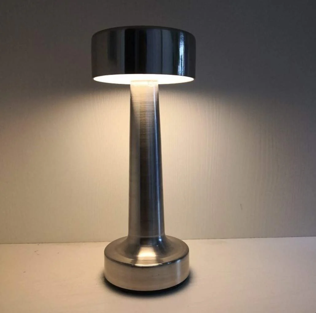 Luxe Designer LED Table Lamp Cordless Touch Sensor Night Light (Silver) - Image 6
