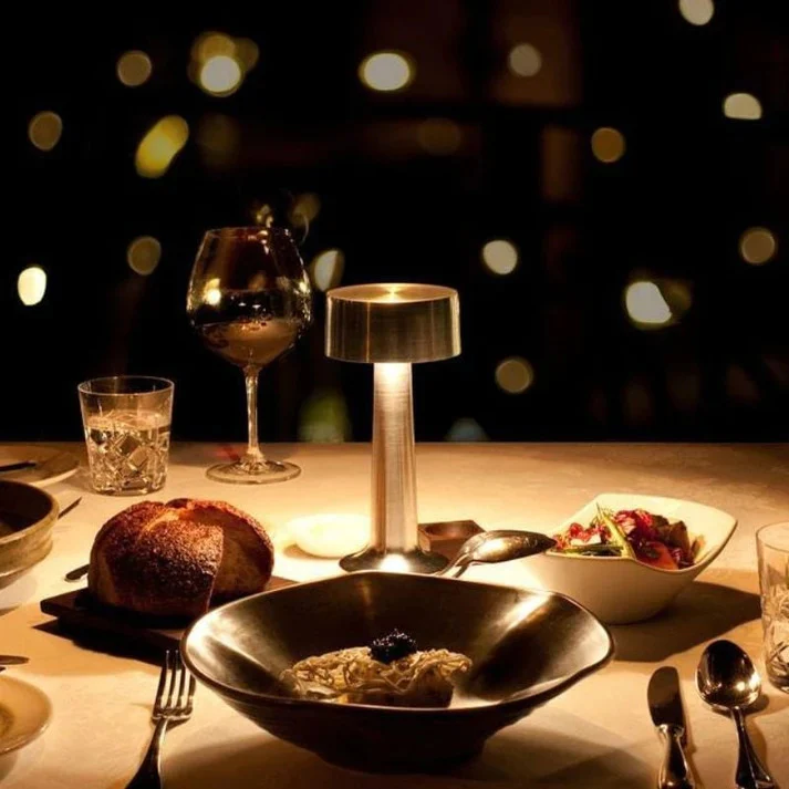 Luxe Designer LED Table Lamp Cordless Touch Sensor Night Light (Silver) - Image 7