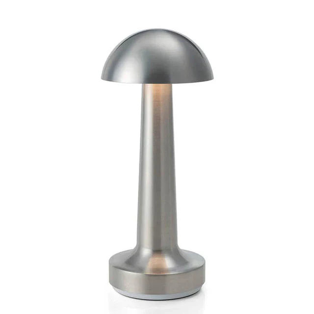 Luxe Designer LED Table Lamp Cordless Touch Sensor Night Light (Silver, Dome) - Image 10