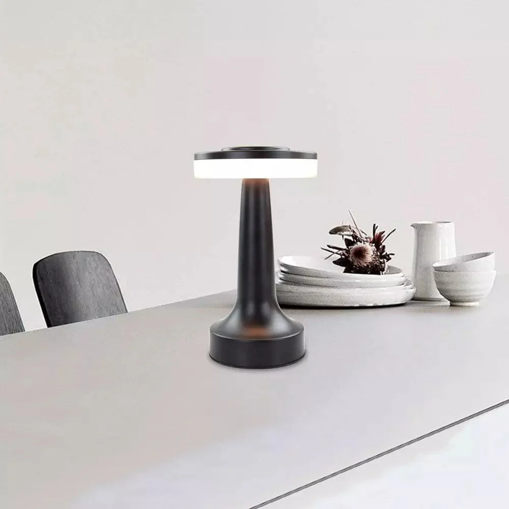 Luxe LED Table Lamp Portable Cordless Touch Sensor Night Light (Black) - Image 5