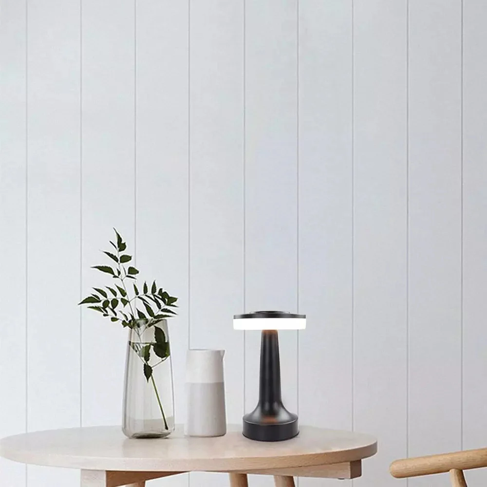 Luxe LED Table Lamp Portable Cordless Touch Sensor Night Light (Black) - Image 7