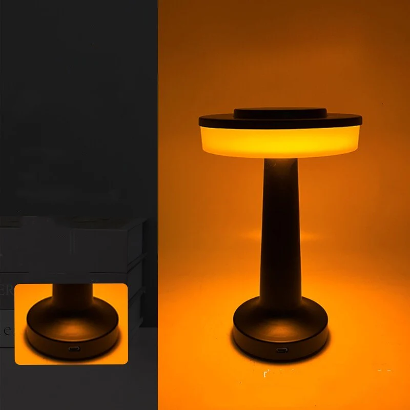 Luxe LED Table Lamp Portable Cordless Touch Sensor Night Light (Black) - Image 9