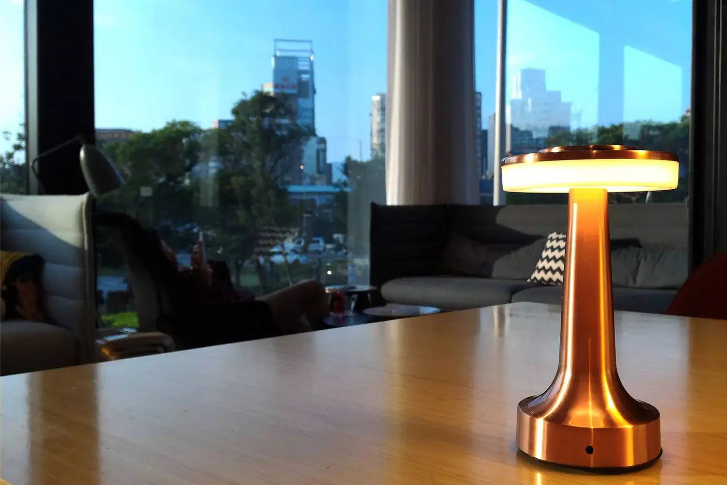 Luxe LED Table Lamp Portable Cordless Touch Sensor Night Light (Gold) - Image 6