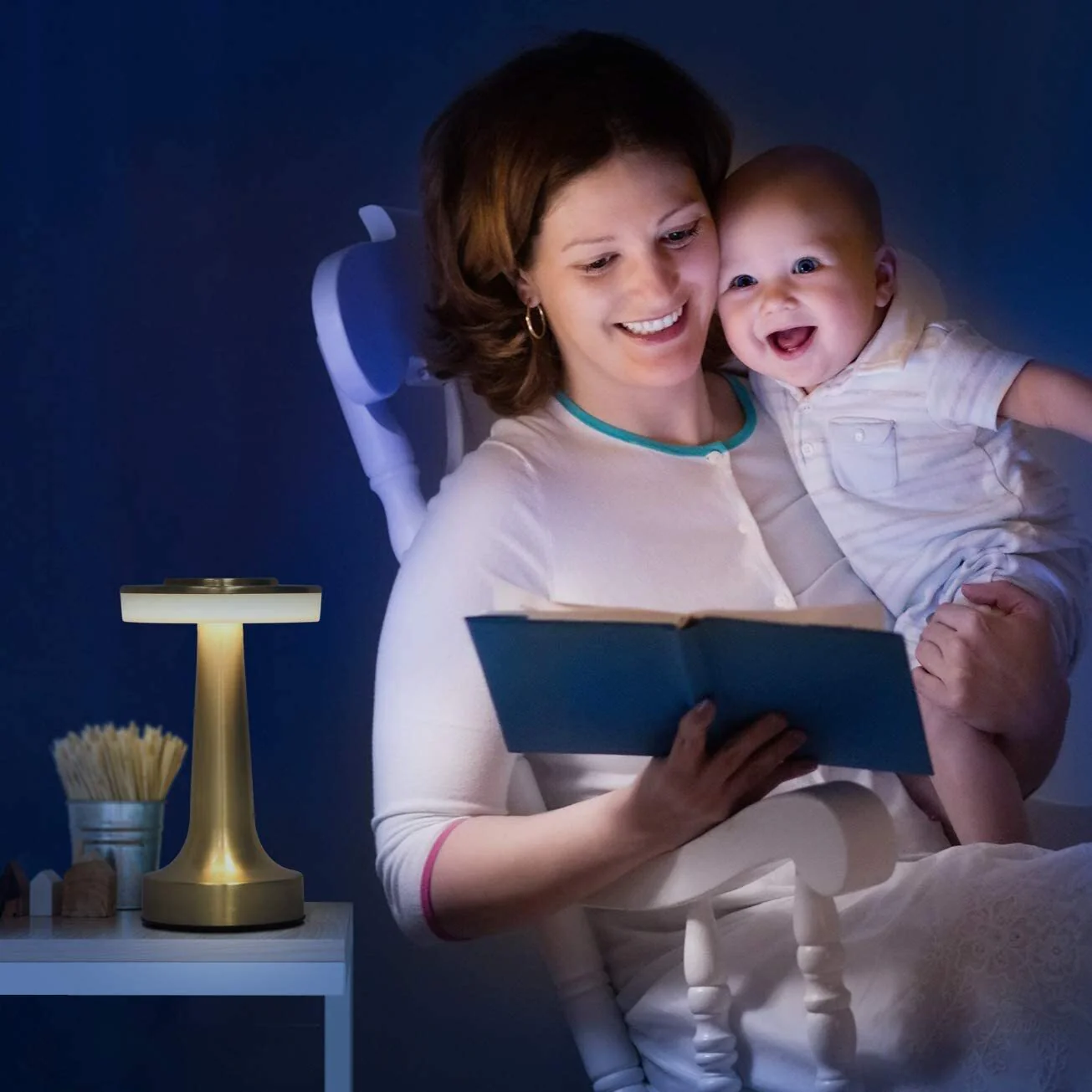 Luxe LED Table Lamp Portable Cordless Touch Sensor Night Light (Gold) - Image 9