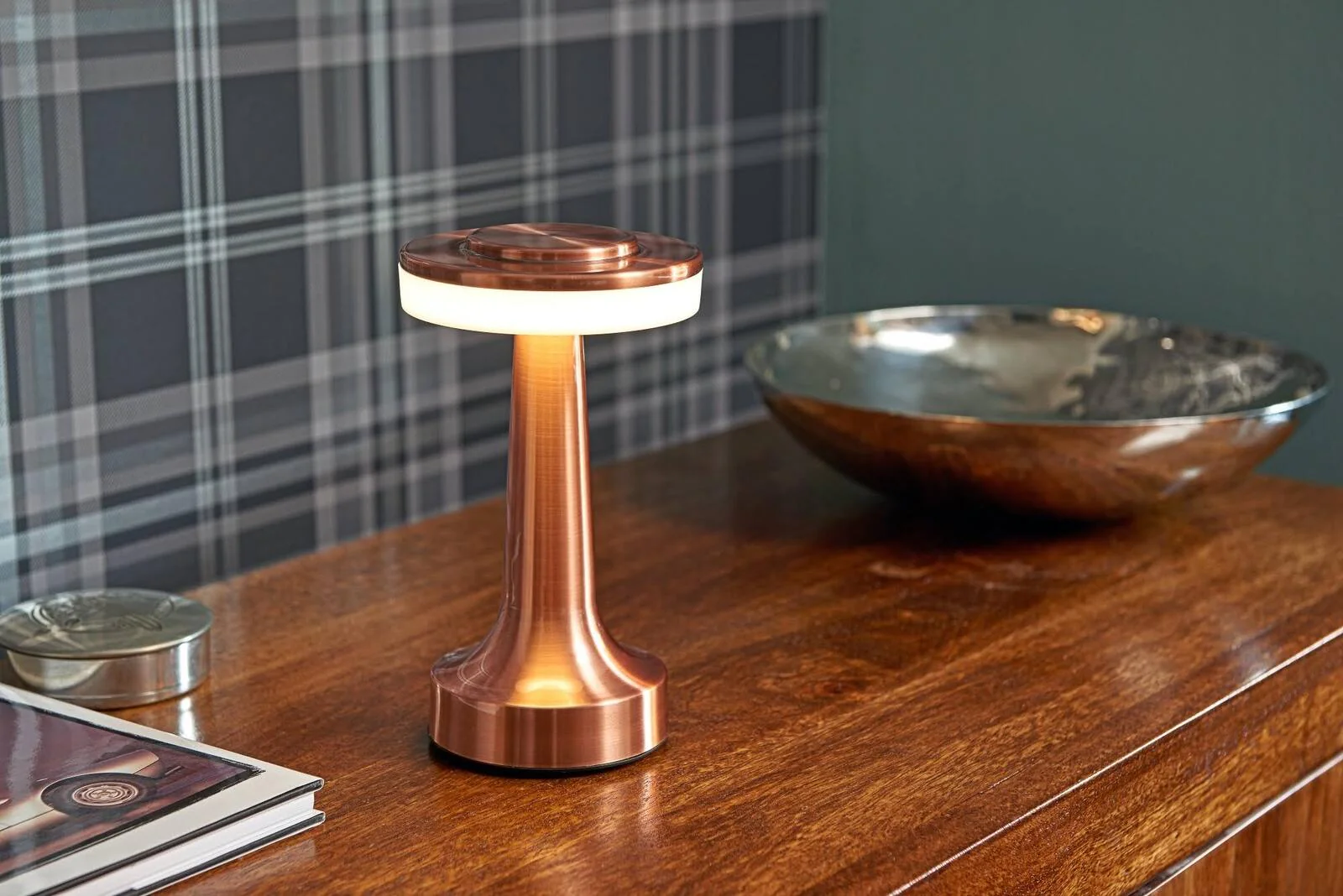 Luxe LED Table Lamp Portable Cordless Touch Sensor Night Light (Rose Gold) - Image 10