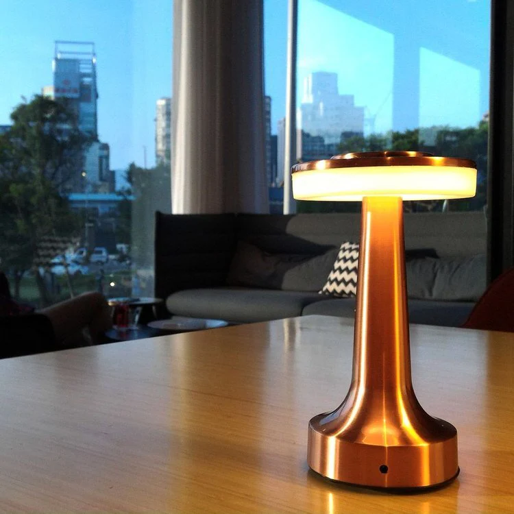 Luxe LED Table Lamp Portable Cordless Touch Sensor Night Light (Rose Gold) - Image 3