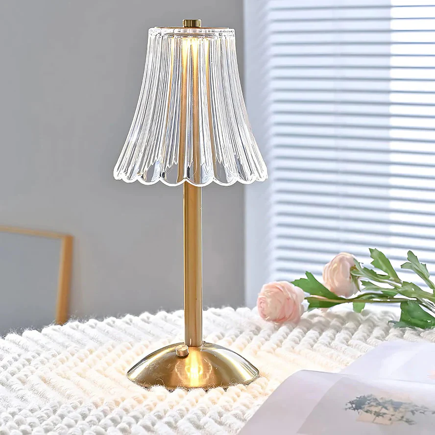 Luxe Metal Diamond Crystal LED Lamp Dimmable Touch Sensor Retro Night Light - Image 7
