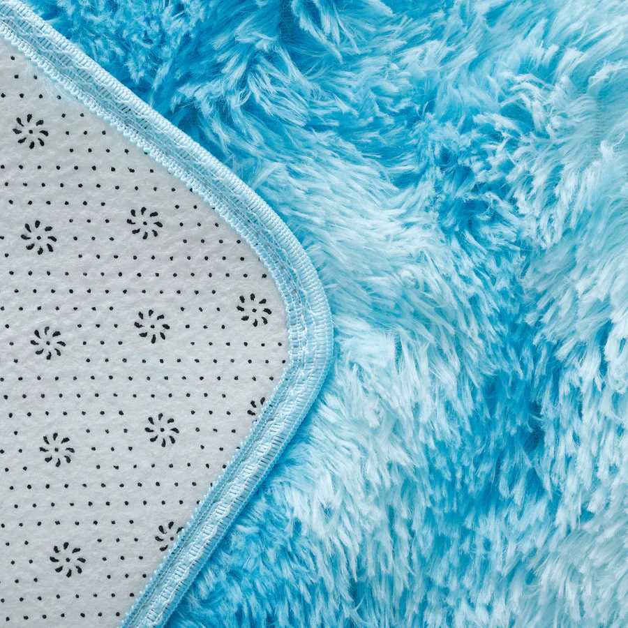 Luxe XL Blue Oasis Soft Shag Rug (300 x 200) - Image 14