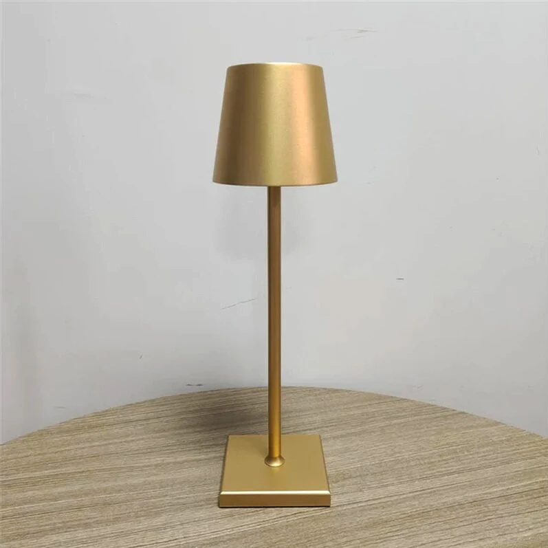 Luxury Designer LED Metal Tall Table Lamp Cordless Touch Sensor Night Light (Gold) - Image 8