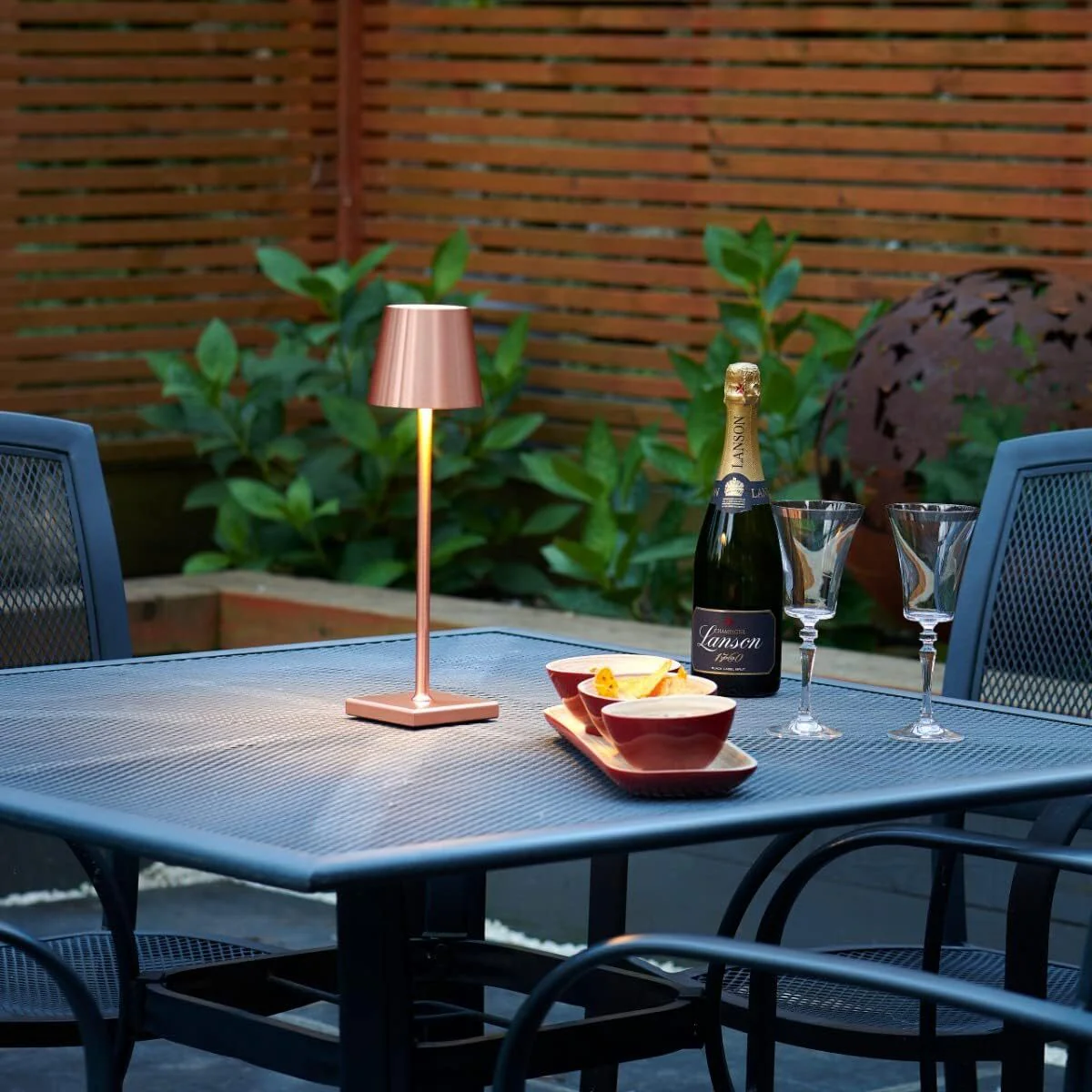 Luxury Designer LED Metal Tall Table Lamp Cordless Touch Sensor Night Light (Rose Gold) - Image 10