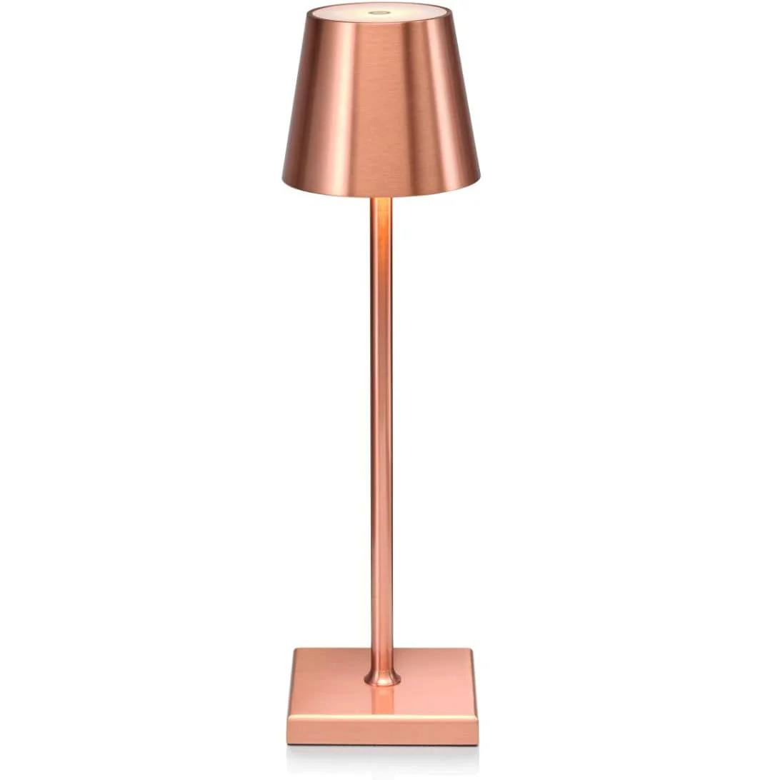 Luxury Designer LED Metal Tall Table Lamp Cordless Touch Sensor Night Light (Rose Gold) - Image 14