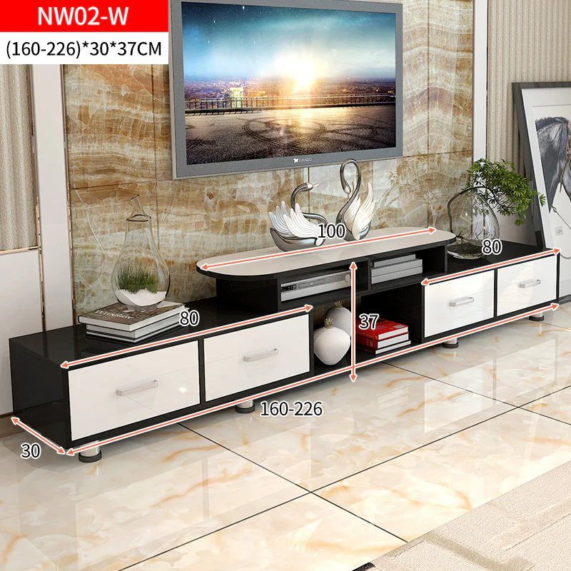 Luxury High Gloss Adjustable Cabinet Sleek Modern Storage Solution - Image 3