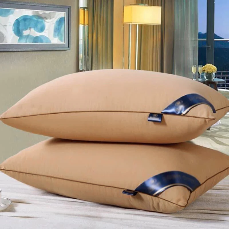Luxury Hotel Standard Size Low Profile Pillow (Beige) - Image 7