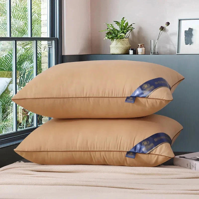 Luxury Hotel Standard Size Medium Profile Pillow (Beige) - Image 2