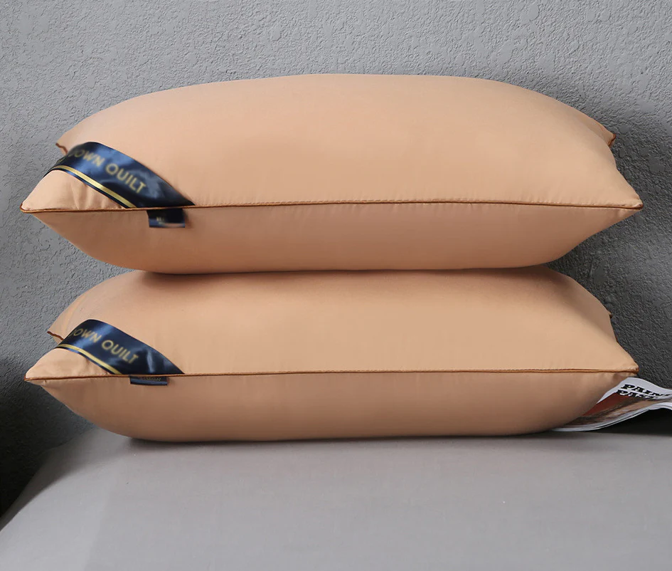 Luxury Hotel Standard Size Medium Profile Pillow (Beige) - Image 3