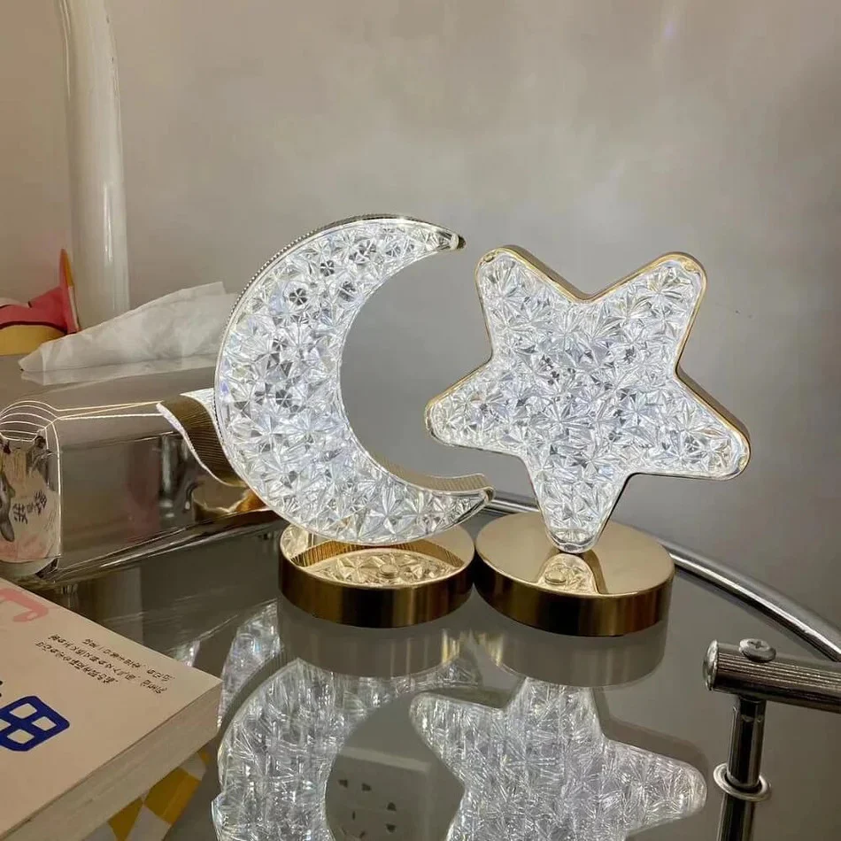 Luxury Star Lamp Crystal Diamond LED Cordless Night Light - Image 16