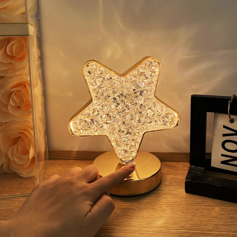 Luxury Star Lamp Crystal Diamond LED Cordless Night Light - Image 17