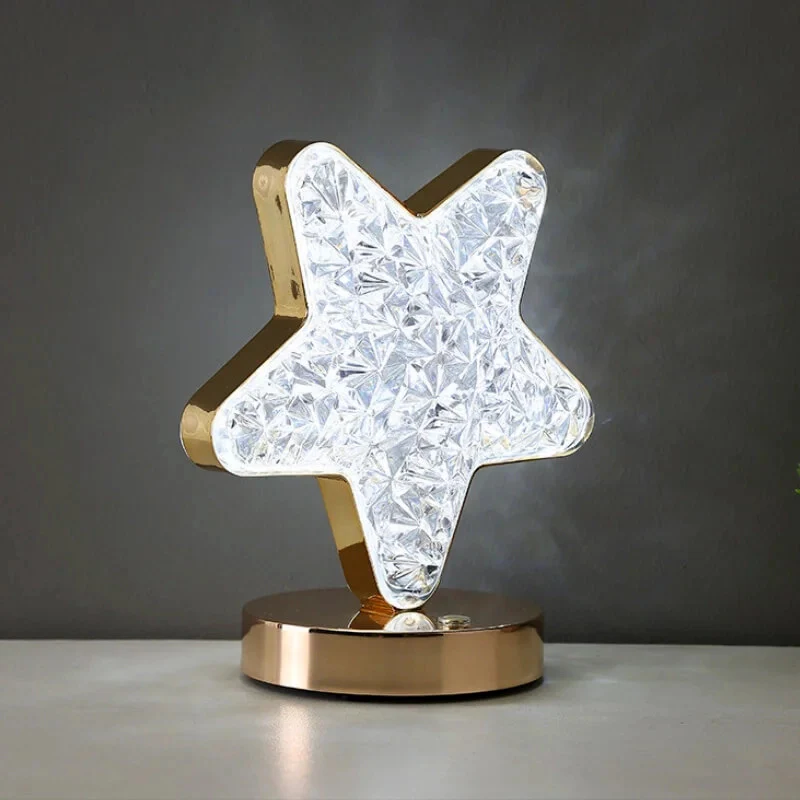Luxury Star Lamp Crystal Diamond LED Cordless Night Light - Image 3