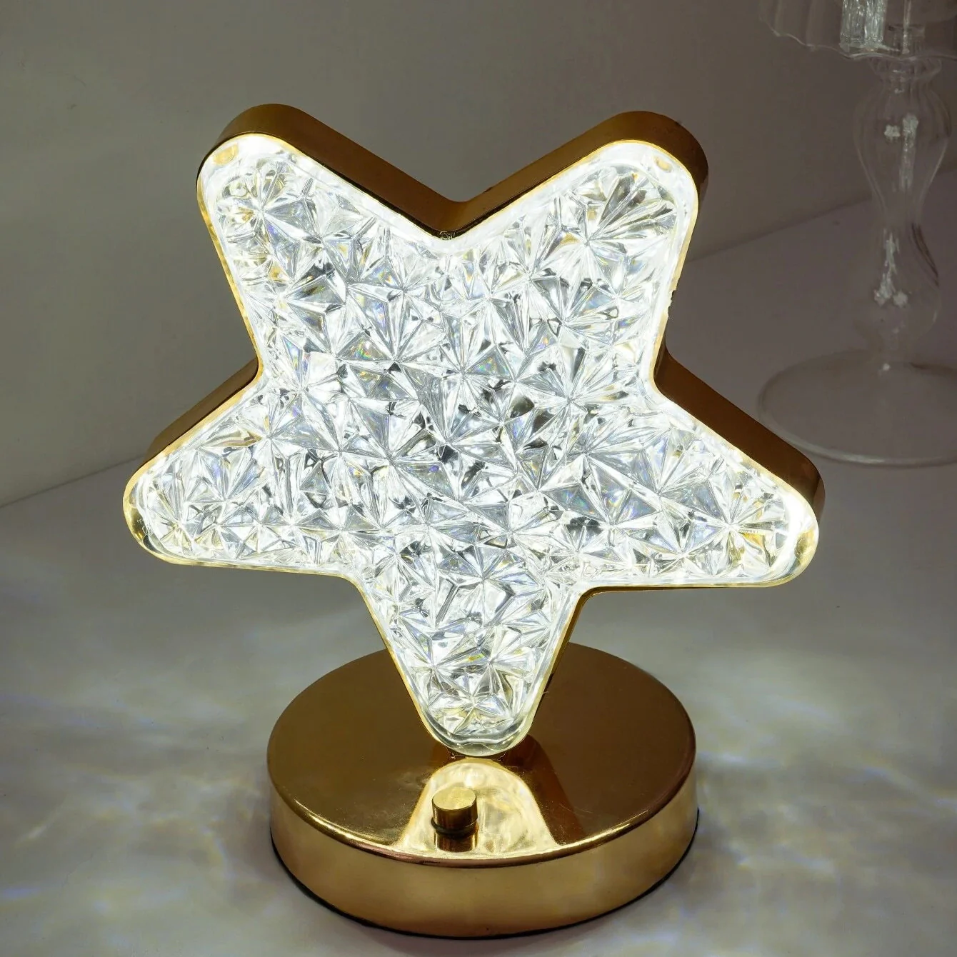 Luxury Star Lamp Crystal Diamond LED Cordless Night Light - Image 4