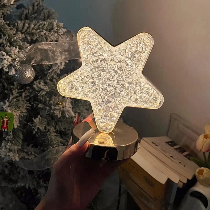 Luxury Star Lamp Crystal Diamond LED Cordless Night Light - Image 9