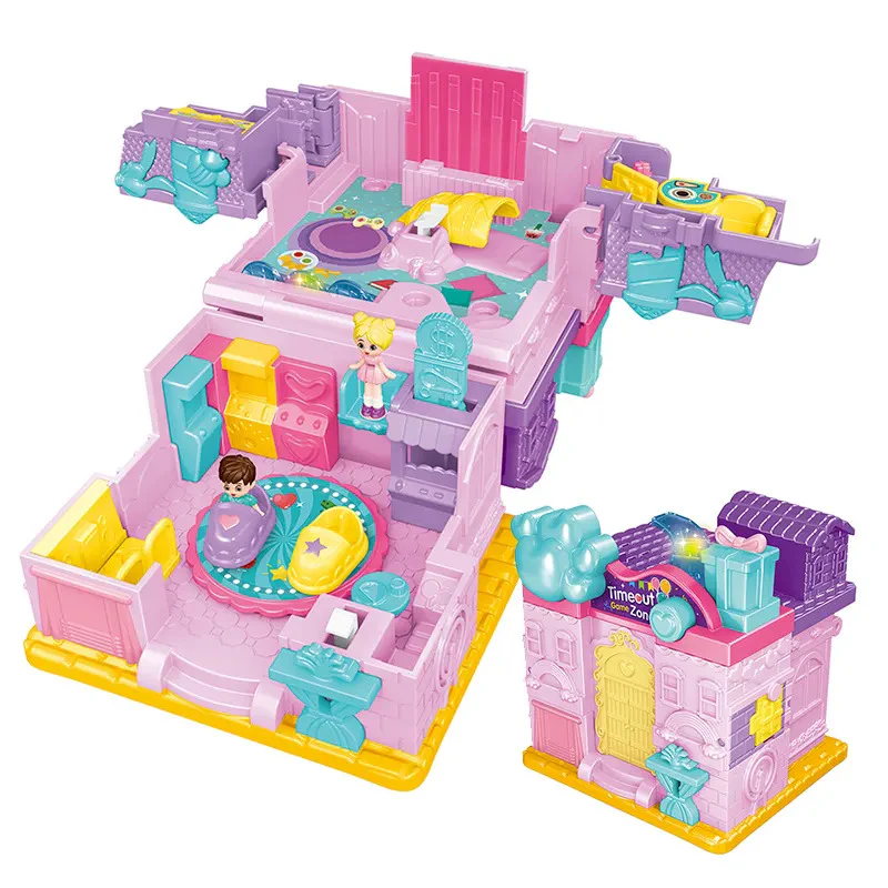 Magic Dollhouse Fun Princess Castle Play House Toy Set Surprise Playset with Music & Lights - Image 12