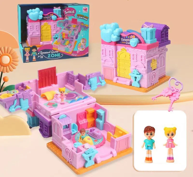 Magic Dollhouse Fun Princess Castle Play House Toy Set Surprise Playset with Music & Lights - Image 9