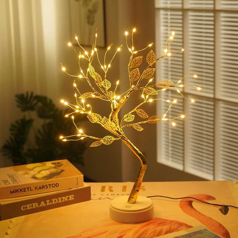 Magical LED Lamp Lucky Gold Leaf Bonsai Tree Light - Image 10