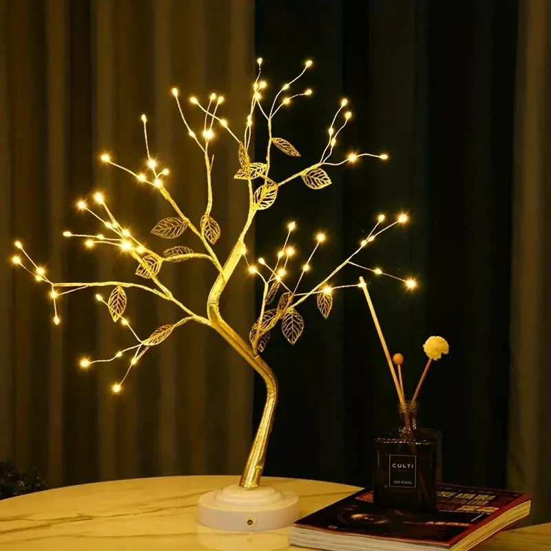 Magical LED Lamp Lucky Gold Leaf Bonsai Tree Light - Image 14
