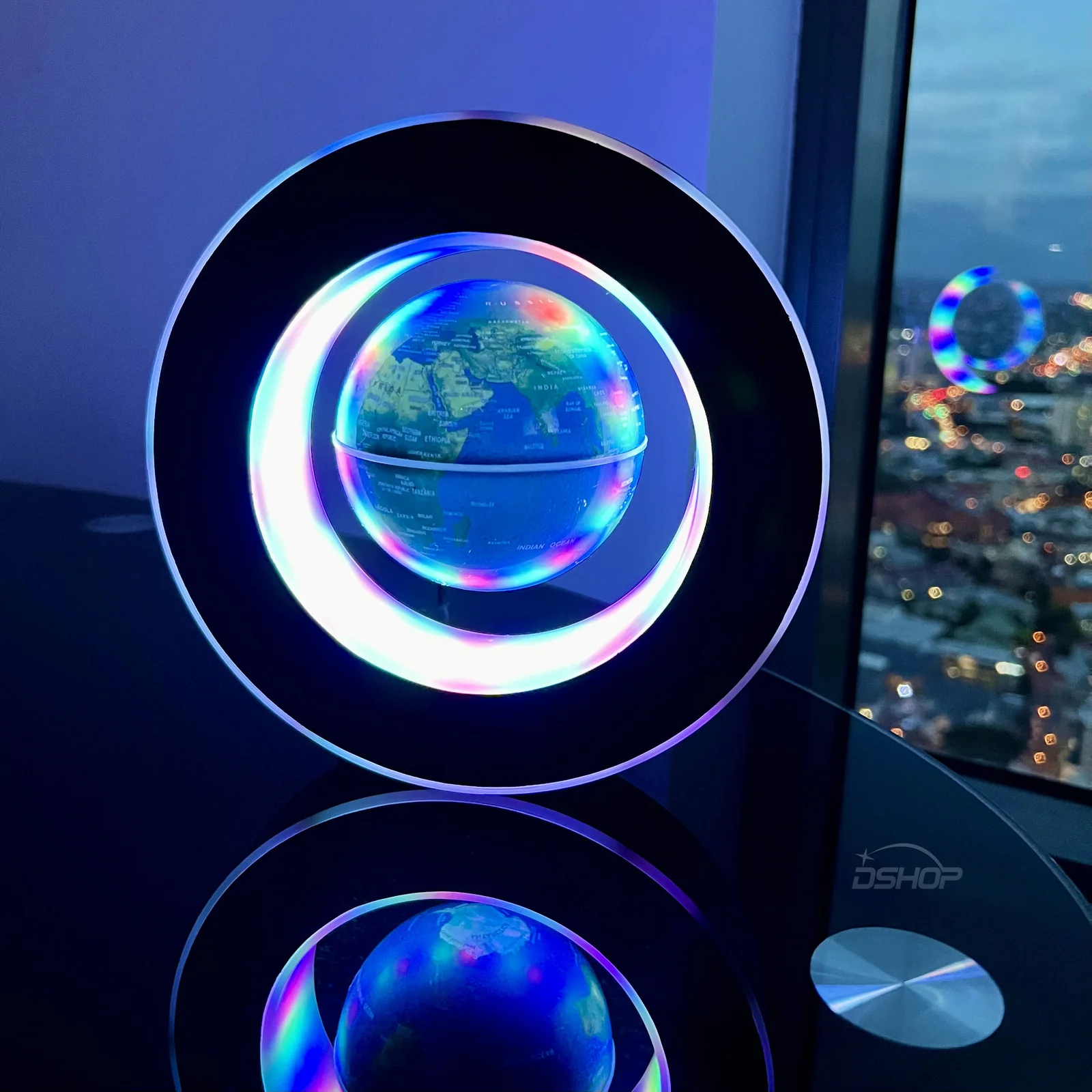 Magnetic Floating Rotating World Globe LED Cool Gift - Image 2