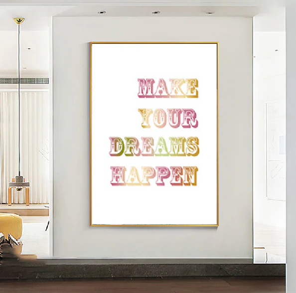 Make Your Dreams Happen Painting Framed Canvas Wall Art - 40cm x 60cm - Image 8