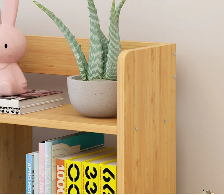 Melody Desk Hutch Storage Shelf Unit Organizer (White Oak) - Image 3