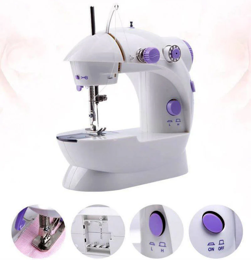 Mini Sewing Machine Double Speed Automatic Thread with Light - Image 7