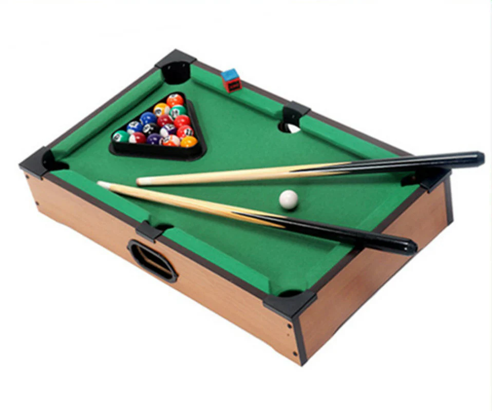 Mini Wooden Pool Table Billiard Game Set - Image 2