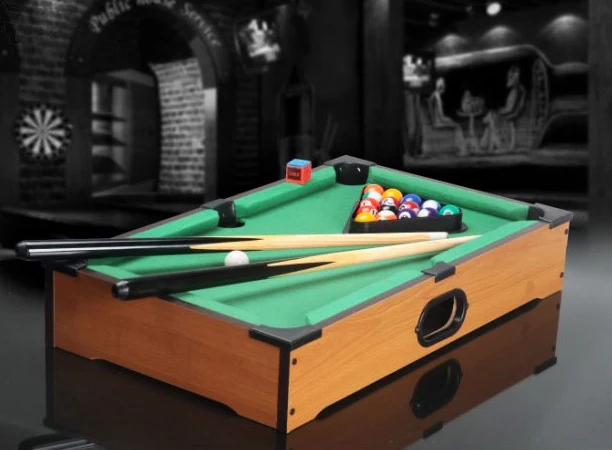 Mini Wooden Pool Table Billiard Game Set - Image 3