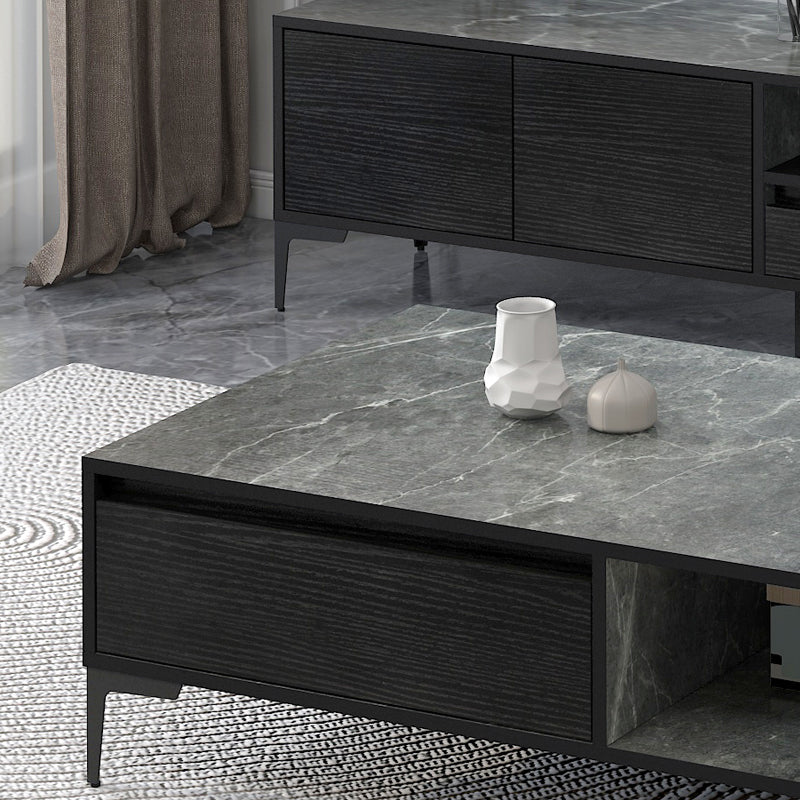 Minimalist Large Coffee Table with Storage - Image 3