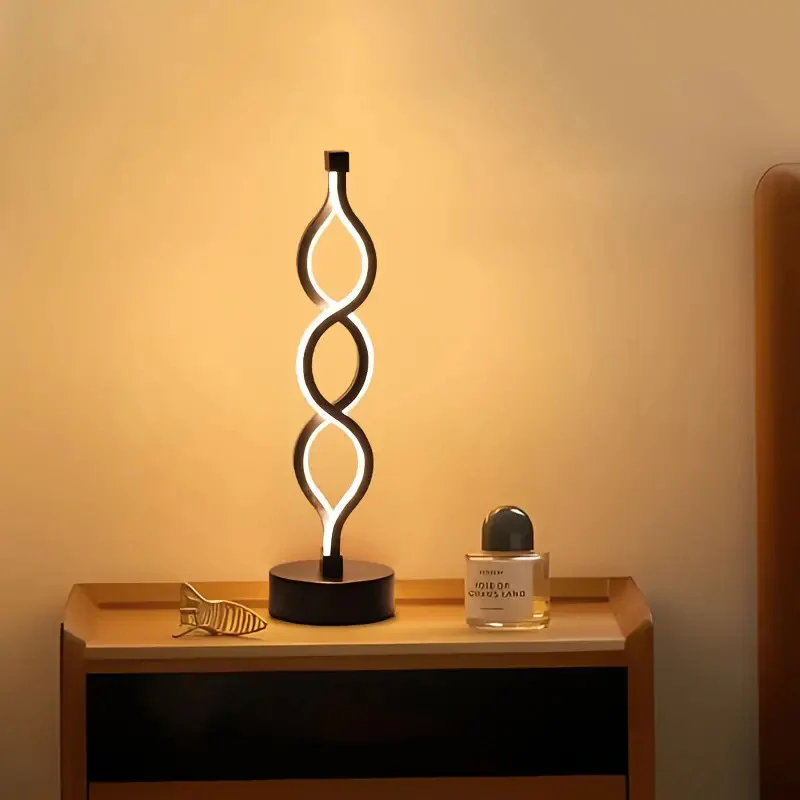 Minimalist Modern Helix Designer LED Table Lamp Decor Lighting Night Light - Image 14