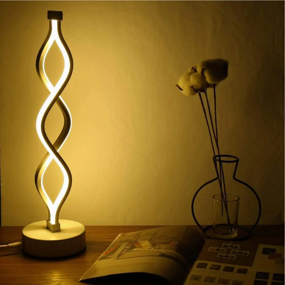 Minimalist Modern Helix Designer LED Table Lamp Decor Lighting Night Light - Image 16