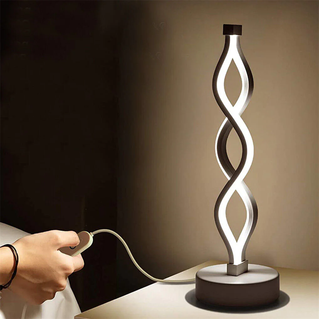 Minimalist Modern Helix Designer LED Table Lamp Decor Lighting Night Light - Image 18